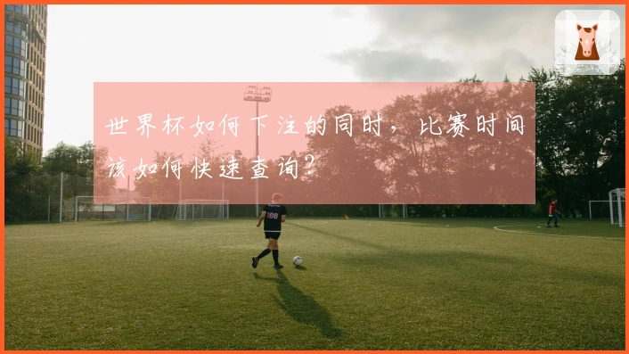 世界杯如何下注的同时，比赛时间该如何快速查询？